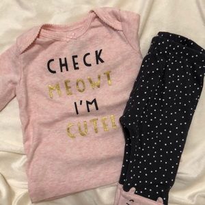 “Check meowt I’m cute” outfit